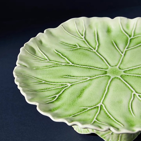 Nwt Anthropologie Large Lily Pad Cake Stand - Picture 6 of 8